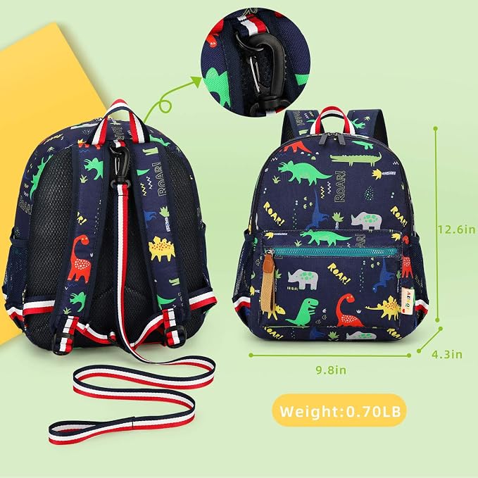 willikiva Cartoon Bus 12 Kindergarten Backpack - Image 3
