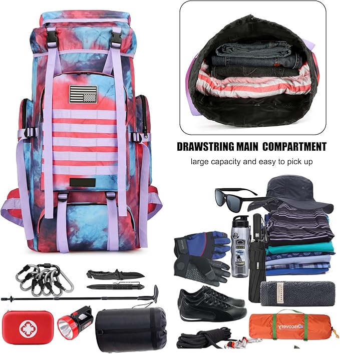 Hiking Backpack for Men 70L/100L Camping Backpack Military Rucksack Molle 3 - Image 4