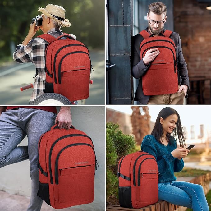 Lapsouno Large Backpack, Travel Laptop Backpack, Carry on Backpack, Sturdy 17 - Image 7