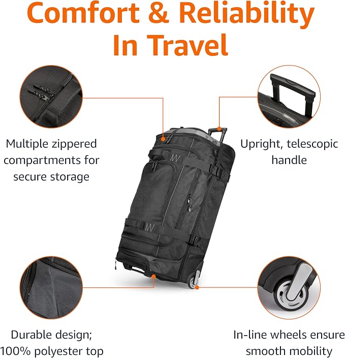 Amazon Basics 30-Inch Large Rolling Duffle Bag - Image 2