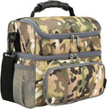 FlowFly Double Layer Cooler Insulated Lunch Bag Adult Lunch Box Large Tote Bag by FlowFly