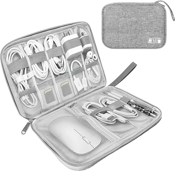 Electronics Organizer Travel Case, Electronic Accessories Storage Bag, Portable by Lcsmaokin