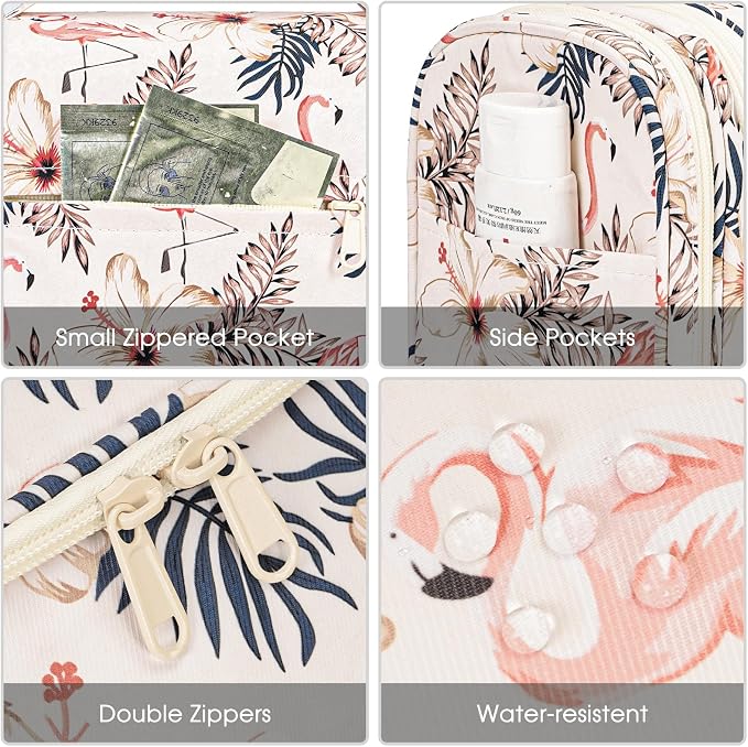 Narwey Hanging Toiletry Bag for Women Travel Makeup Bag Organizer Toiletries - Image 7