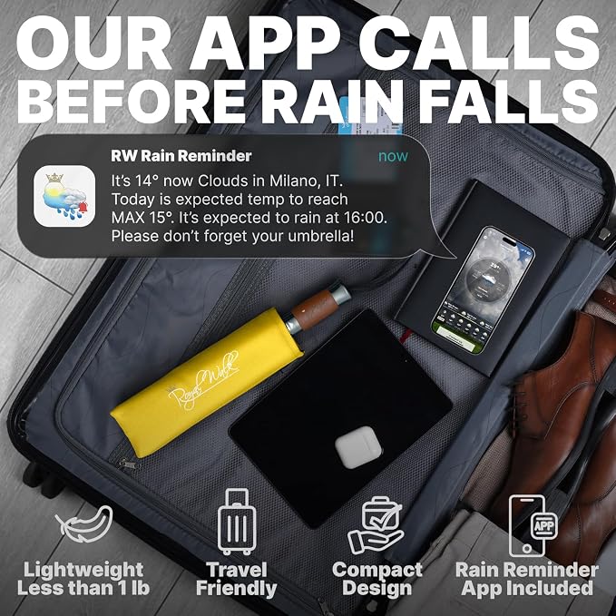 Royal Walk Windproof Folding Travel Umbrella Compact and Strong Luxurious Real - Image 6