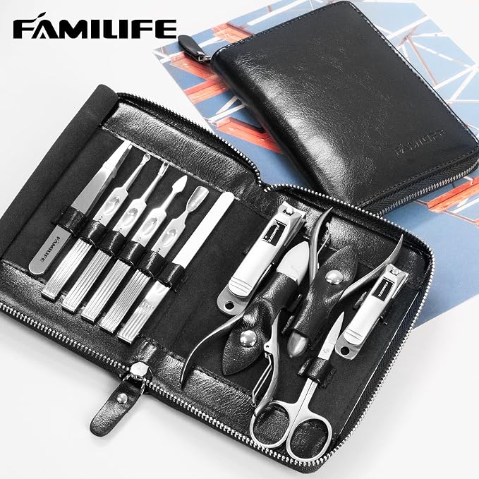 Manicure Kit, FAMILIFE Professional Manicure Set Nail Kit, 11 in 1 Stainless - Image 9