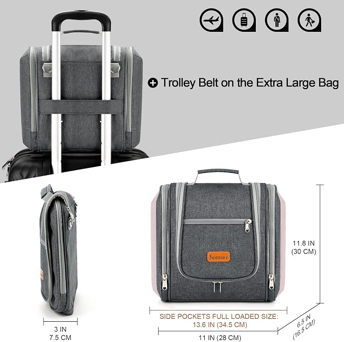 Hanging Toiletry Bag for Women & Men, Cruise Ship Travel Essentials, Holds Full - Image 6