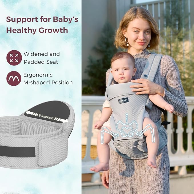 Momcozy Baby Carrier with Hip Seat, 2-in-1 Forward-Facing Carry - Image 7