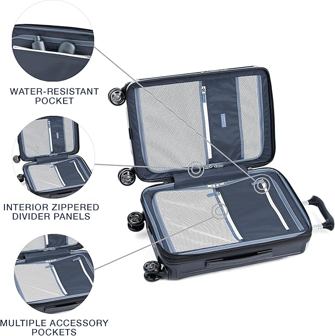 Travelpro Platinum Elite Hardside Expandable Carry on Luggage, 8 Wheel Spinner - Image 4