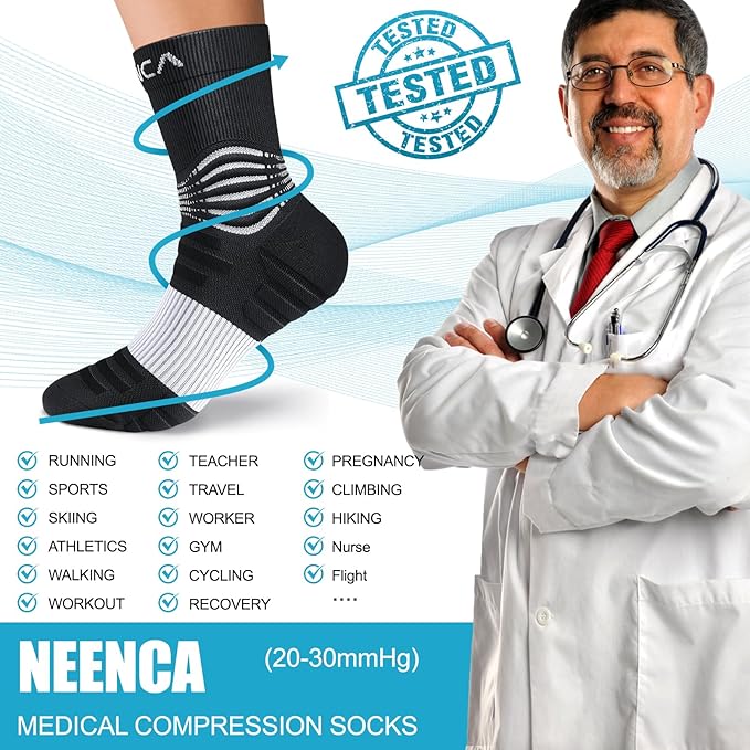 NEENCA Medical Compression Socks—2 Pairs, Ankle Socks - Image 7