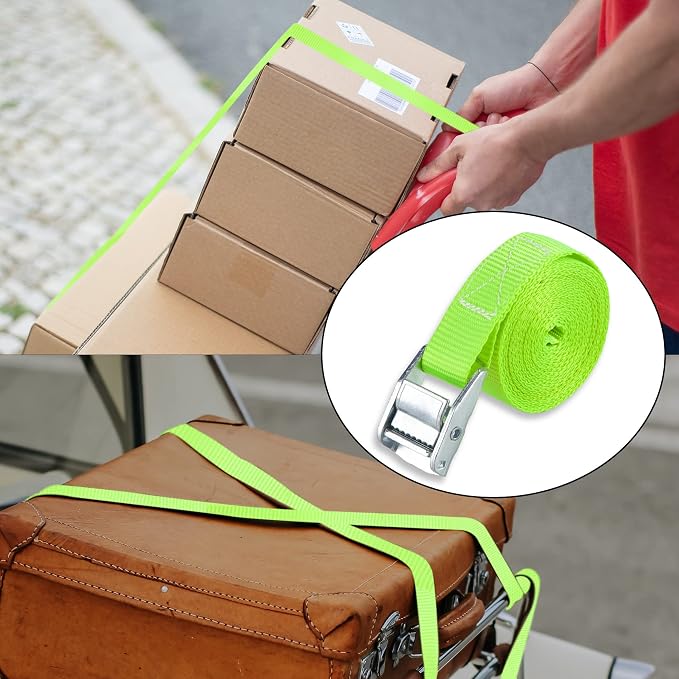 Cartman 1" x 12'Lashing Straps Cargo Tie-Down Strap Up to 600lbs, 6pk in Carry - Image 6