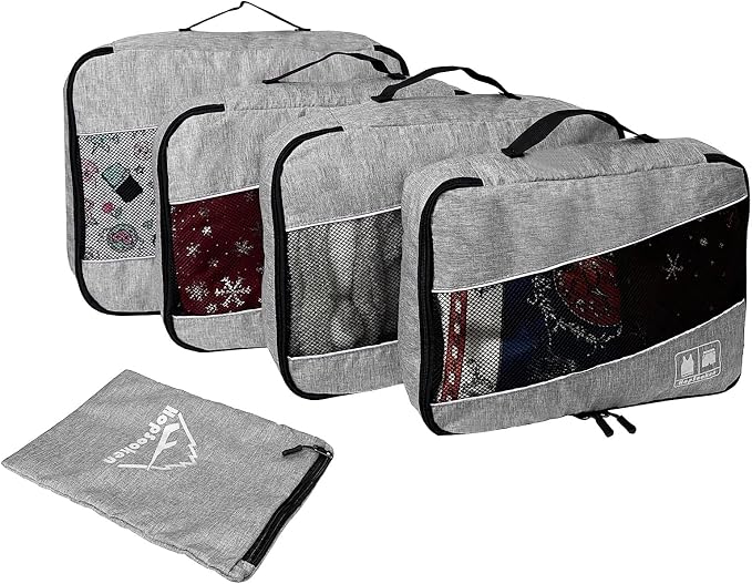 5 Set Packing Cubes for Travel Large Suitcase Luggage Organizer Bags Travel - Image 3