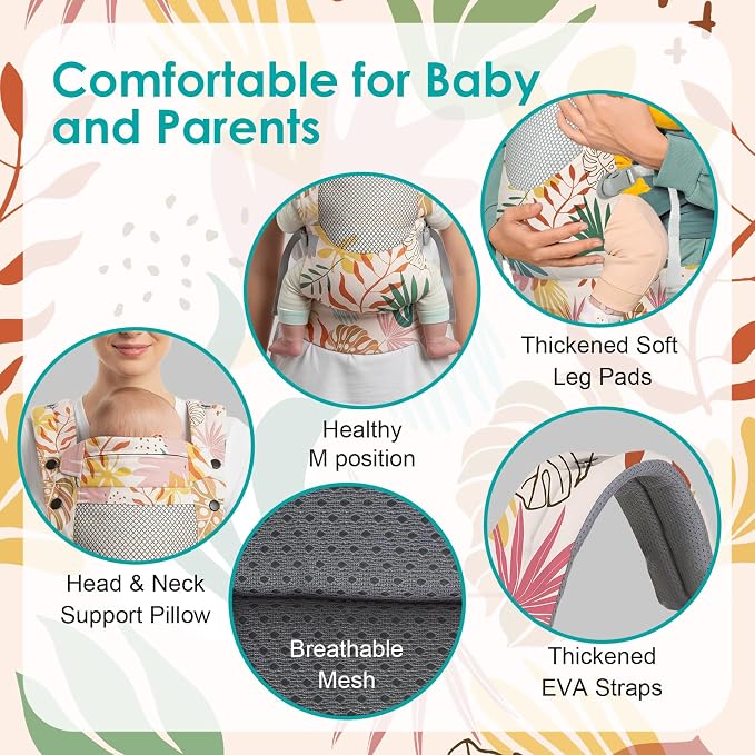 Newborn Baby Front Carrier Backpack, Toddler Baby Body Carrier, 7-66 Lbs - Image 3