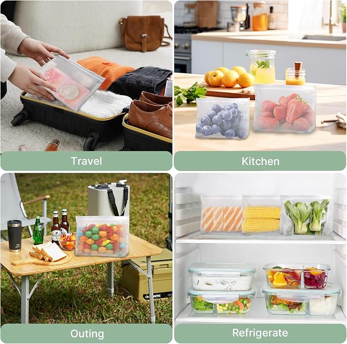 5 Pack Clear Toiletry bags, TSA Approved Quart Size Zipper Bags, PEVA Material - Image 7