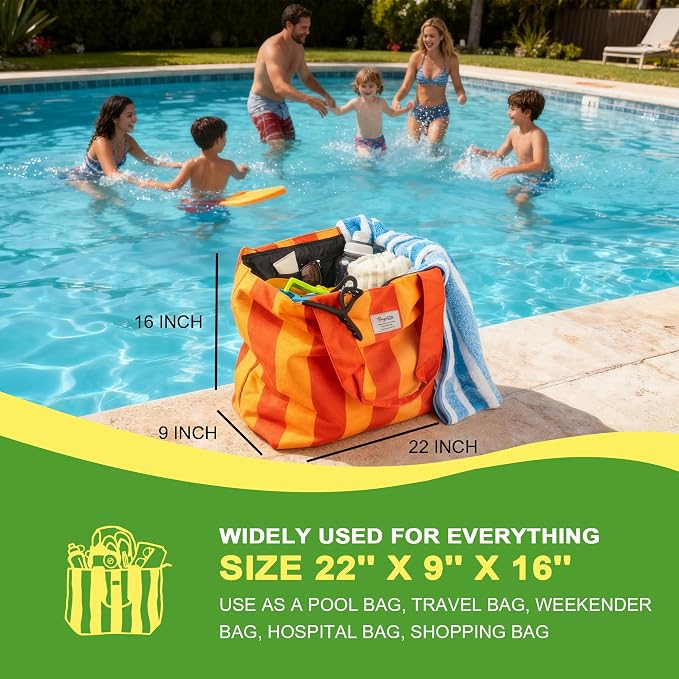 Beach Bags Waterproof Sandproof, XL Large Pool Tote Bag - Image 5