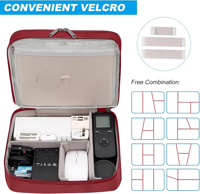 Electronic Organizer Travel Case, Travel Cord Organizer Case Portable - Image 5