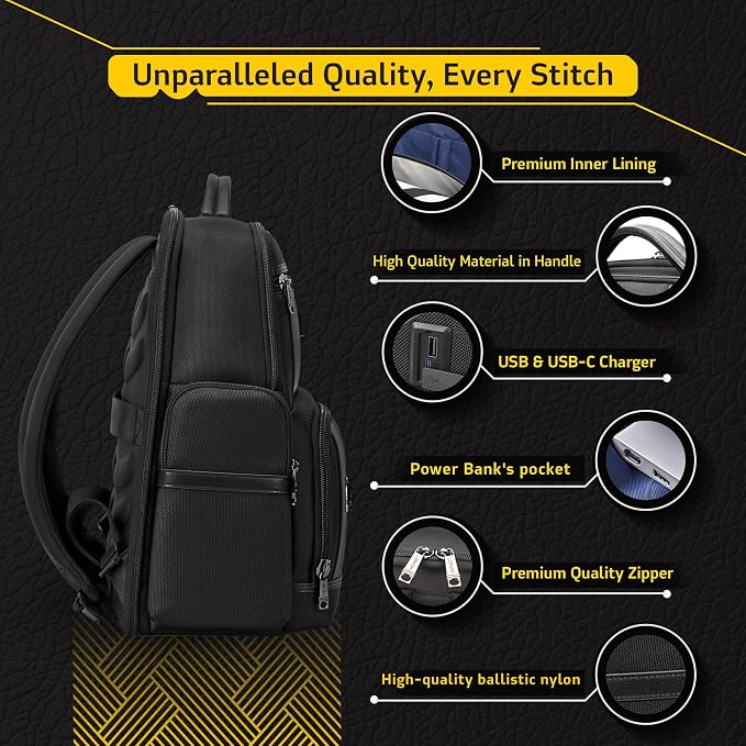 Laptop Business Backpack for Men & Women, Work Backpack Fits 15.6 Inch - Image 4