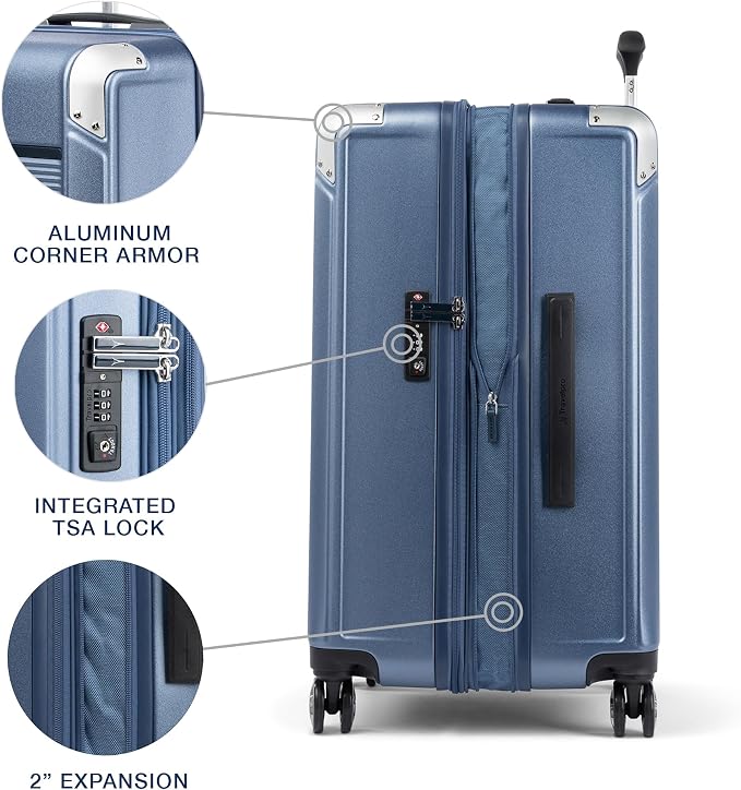Travelpro Platinum Elite Hardside Expandable Checked Luggage, 8 Wheel Spinner - Image 4
