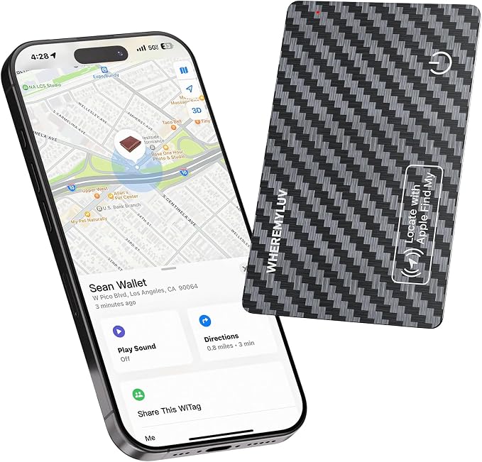 WHEREMYLUV-Item-Finder-for-Wallet, Ultra Thin Bluetooth Tracker Card Compatible by Unknown