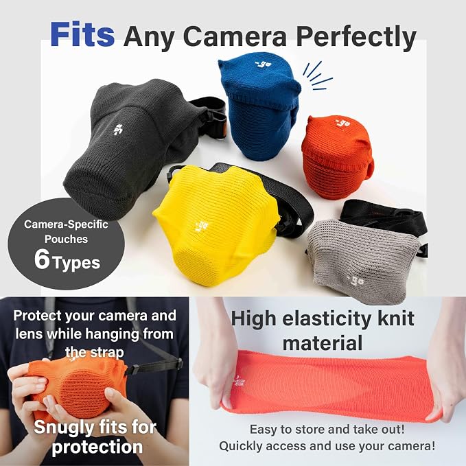 Camera Cover, Square W, Made in Japan, M size, Dark Gray - Image 3