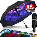 TUMELLA Strongest Windproof Travel Umbrella, Small Strong but Light Portable by Tumella