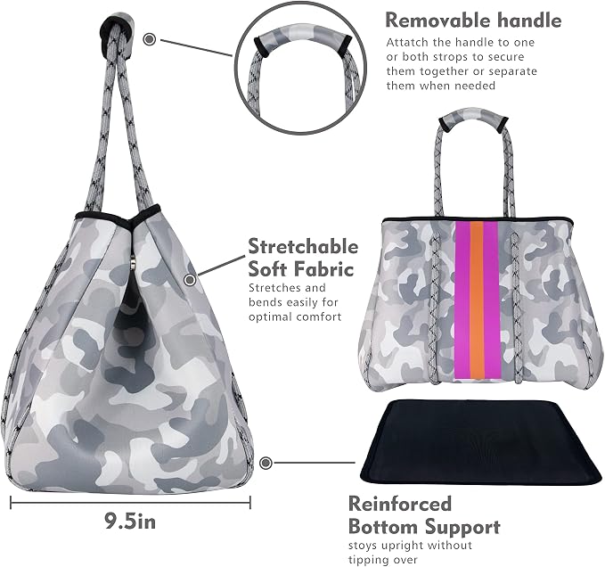 QOGiR Neoprene Multipurpose Beach Bag Tote - Image 5