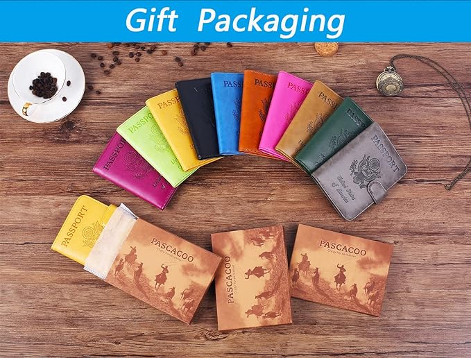 Passport Holder Cover Wallet RFID Blocking Leather Card Case Travel Accessories - Image 6