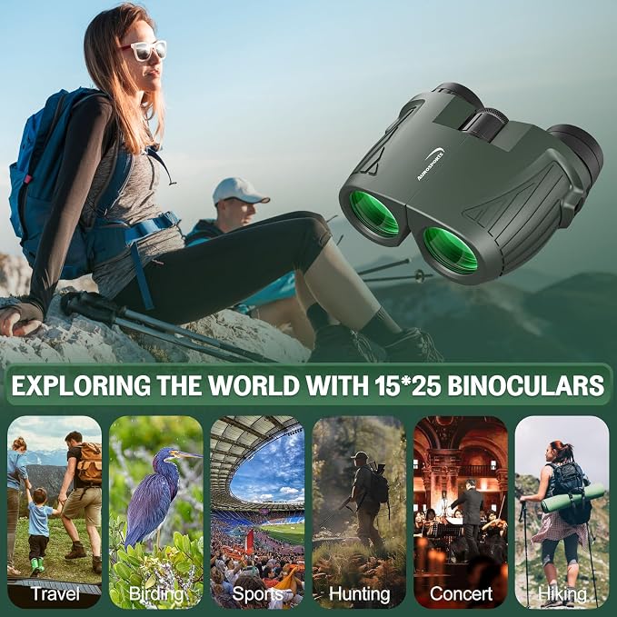 Aurosports 15x25 Compact Binoculars - Image 7