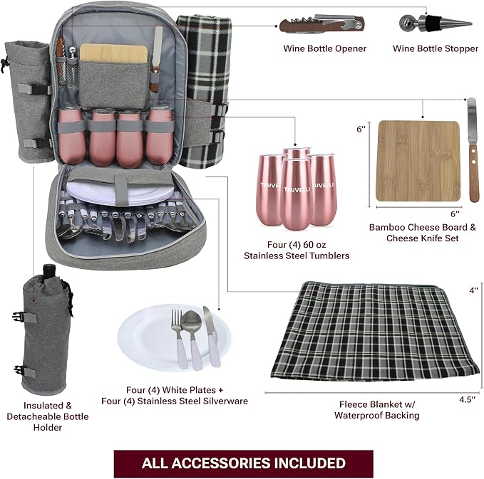 Truvelli Picnic Backpack for 4 - Image 2