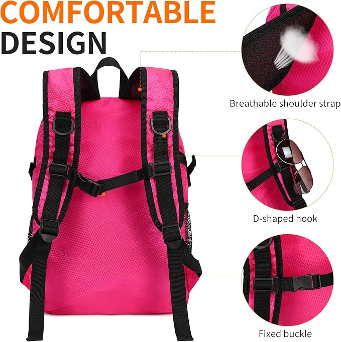 Small Hiking Daypack, 15L Waterproof Hiking Backpack Packable Lightweight - Image 7