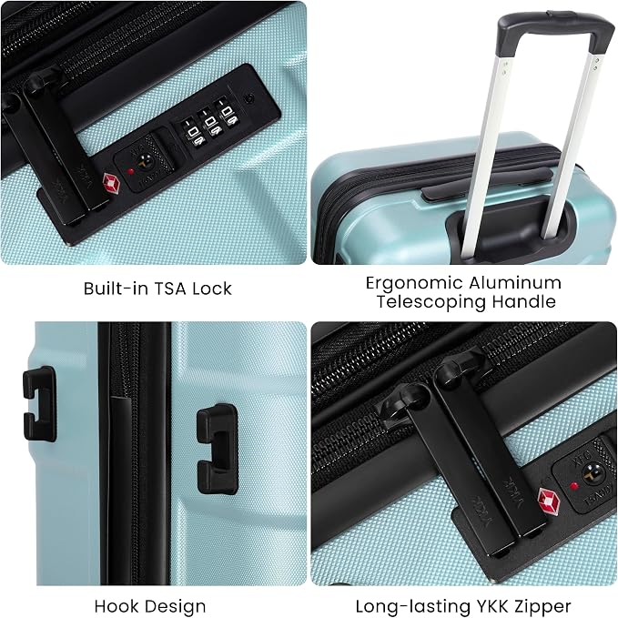 Hardside Carry On Luggage 22x14x9 Airline Approved - Image 6