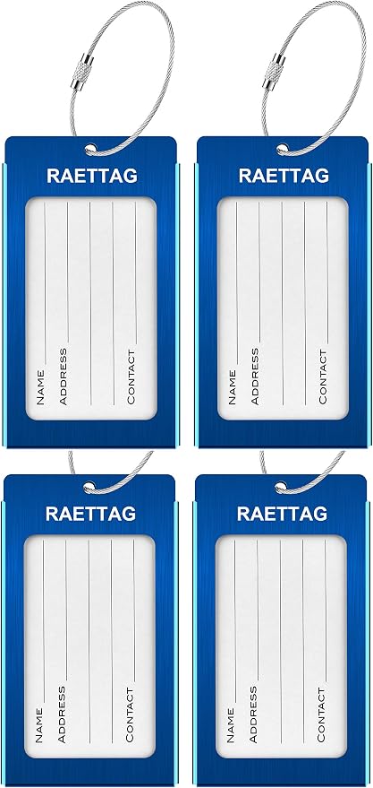 Luggage Tags Metal Suitcase Tags Travel Bag ID Identifier Luggage Tag by WeBravery