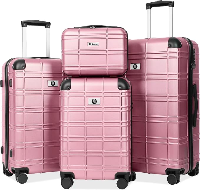 Luggage Sets 4 Piece, ABS PC Lightweight Suitcases by Ottsmn