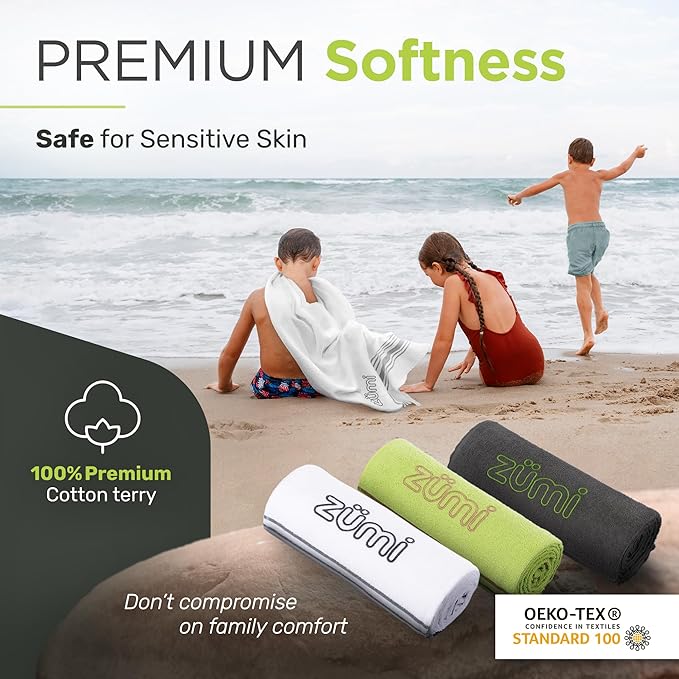 Zumi 100% Cotton Quick Dry Travel Towel - Image 6