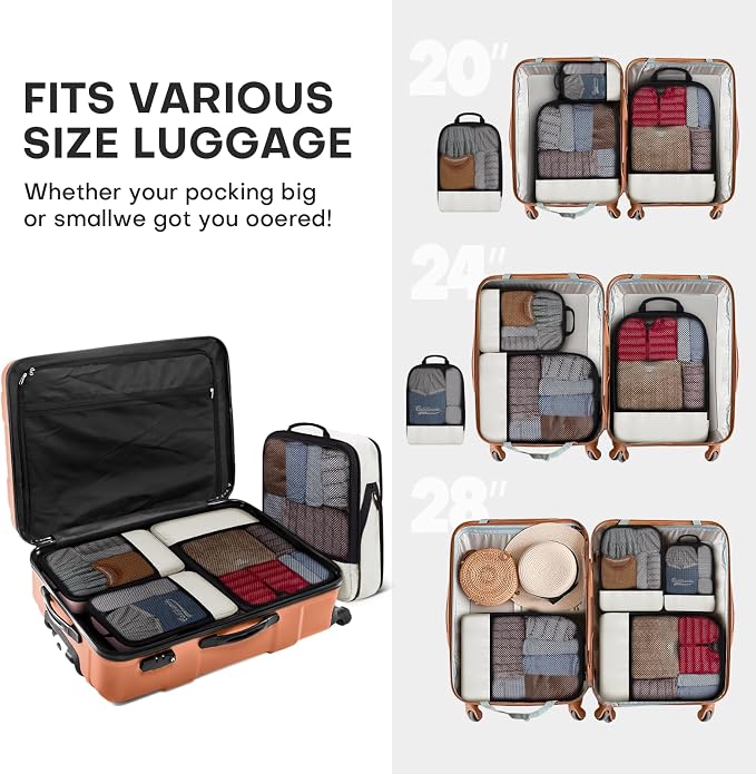 4 PCS Set Compression Packing Cubes - Image 9