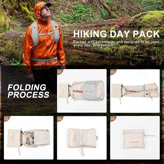 20L Small Hiking Backpack for Men Women Foldable Packable Back Pack Ultralight - Image 7