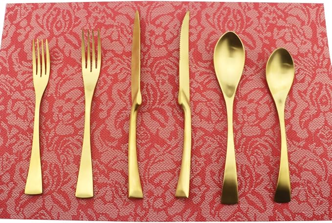 24-Piece Flatware Set, Extra Thick Heavy Duty by Uniturcky