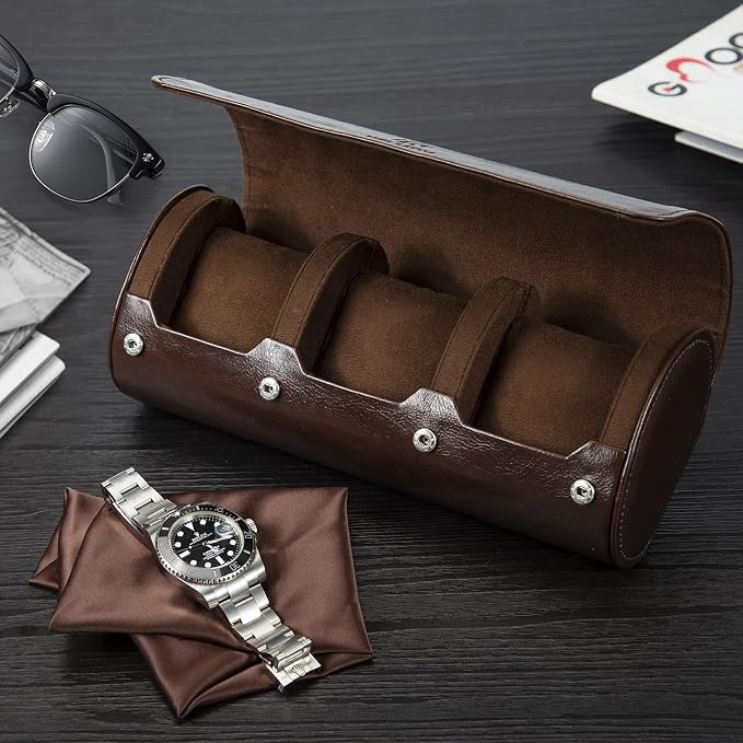 Watch Roll Travel Case: 3 Slot Watch Box Organizer - Image 6