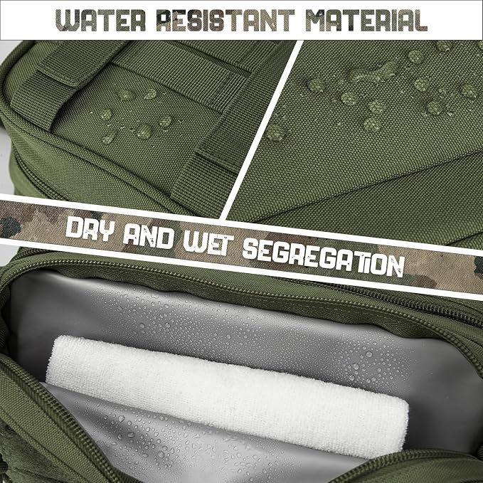 QT&QY Tactical Toiletry Bag For Men Hygiene Bag EDC Military Tool Molle Pouches - Image 3