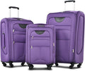 Merax Softside Luggage Set Softshell Lightweight 3 Piece Spinner Suitcase 22" by Merax