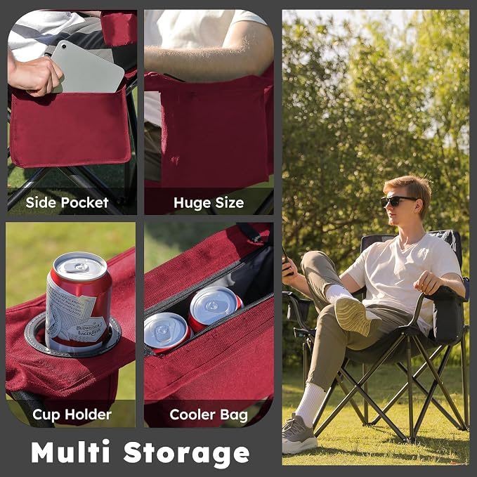 Oversized Folding Camping Chairs - Image 6