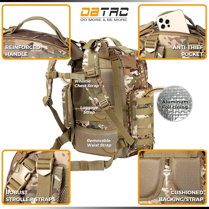 Diaper Bag Backpack for Dad, DBTAC Large Baby Nappy Bag for Men w/Changing Mat - Image 4