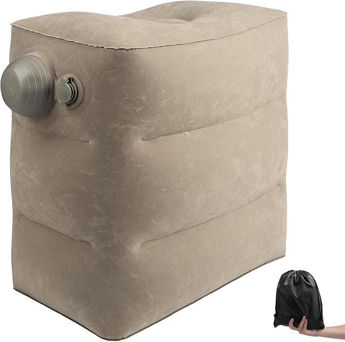 1 Pack Inflatable Travel Foot Pillow, Inflatable Leg Pillow Outdoor Stool by DECKALY