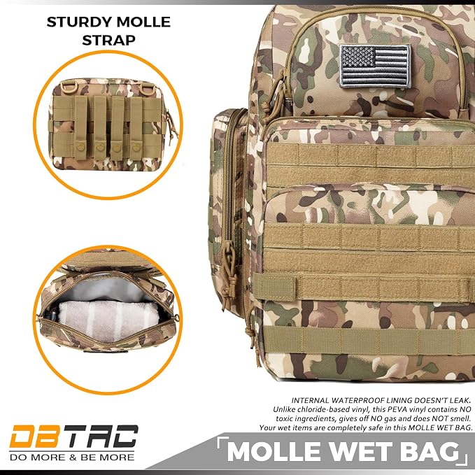 Diaper Bag Backpack for Dad, DBTAC Large Baby Nappy Bag for Men w/Changing Mat - Image 6