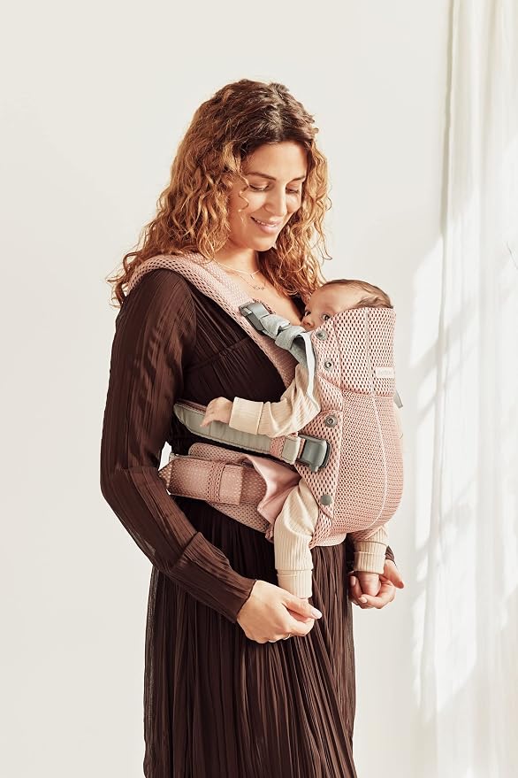 BabyBjörn Baby Carrier Harmony, Dusty Pink, 3D Mesh | 3-in-1 Ergonomic Baby - Image 7
