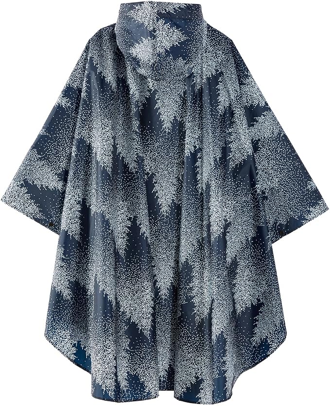Rain Poncho Jacket Coat Hooded Zipper Style - Image 2