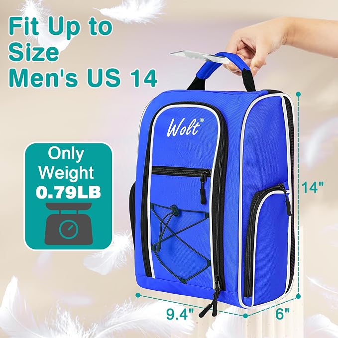 Wolt | Golf Shoe Bag for Travel- Zippered Shoes Carrier Bags - Image 2
