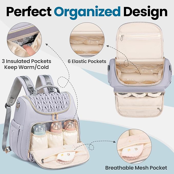 4 in 1 Convertible Diaper Bag Backpack, Waterproof Baby Diaper Bag - Image 7