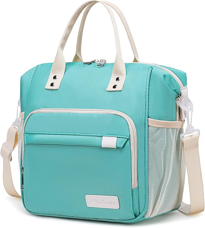 Preppy Lunch Box for Women Aesthetic Insulated Lunch Bag for Young Ladies Female by TuErcao