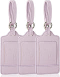 Teskyer Luggage Tags, 3 Pack Premium PU Leather Luggage Tags by TESKYER