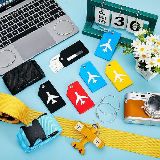 Weewooday 8 Pcs Luggage Straps Suitcase Tags Set - Image 7